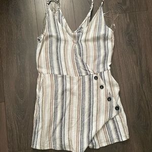 Striped Skort (Shorts and Skirt) Romper